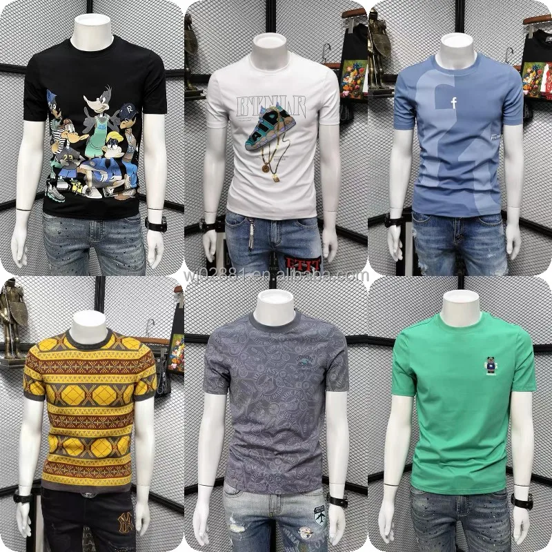 2023 Custom Fashion Slim Fit Men's T-Shirt Pair With High Quality 100% Cotton Men's T-Shirt