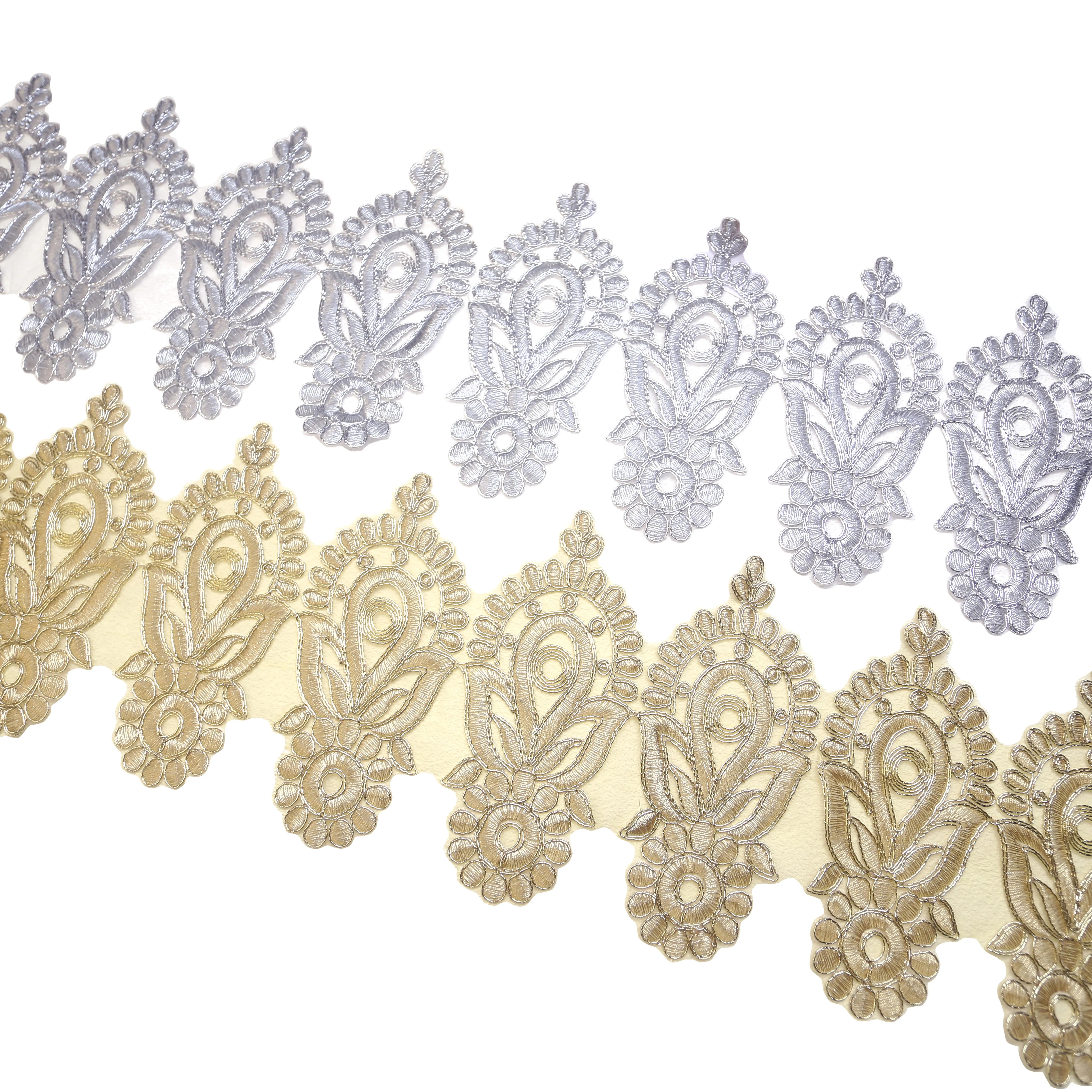 New Width 17.5cm Car Bone Lace Trimming Embroidery Bridal And Wedding lace Accessories for Women's Dresses