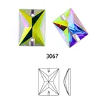 Rhinestones For Wedding Dresses Crystal Ab Color Rectangle Sew On Rhinestones For Wedding Dresses