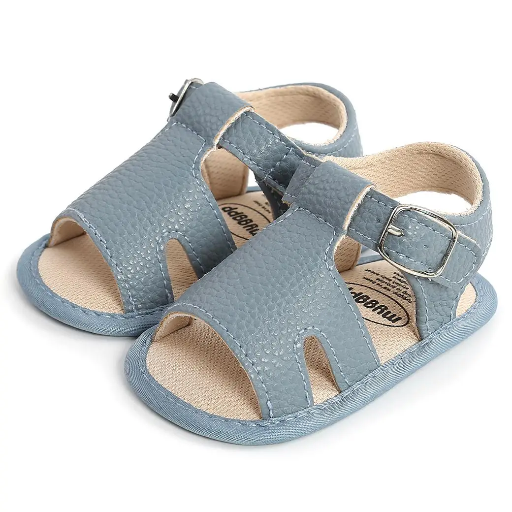High Quality Summer Babies Leather Shoes Soft Rubber Sole Anti-slip 0-1 years Baby Sandal Shoes for Boys Girls