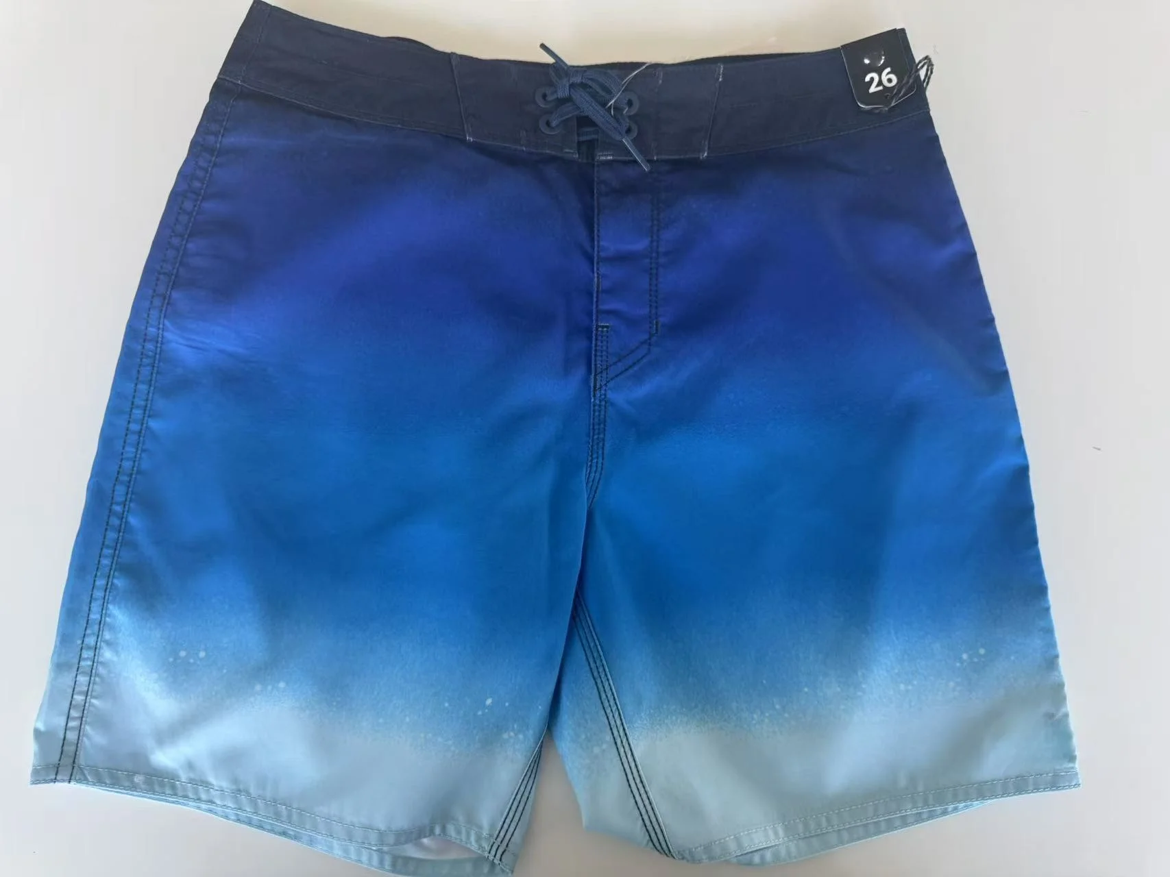 Quick Dry Mid Drawstring Men Swim Trunks Casual Solid Pattern Knee Length Knitted Canvas Board Shorts 100% Polyester Digital factory