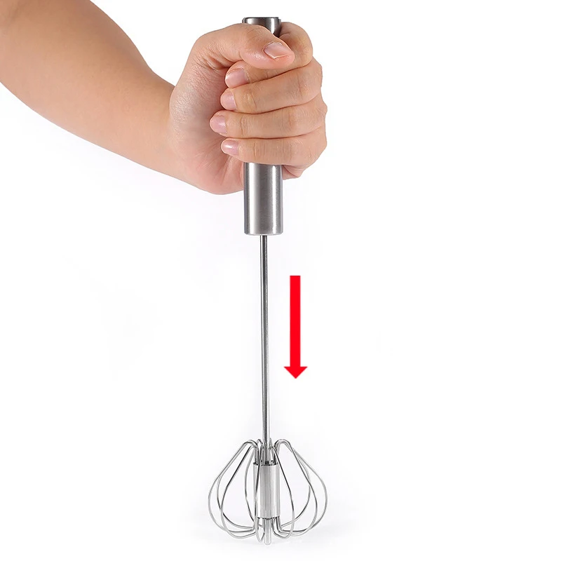 Stainless Steel Handheld Egg Beater Household Hand Mixer Metal Material