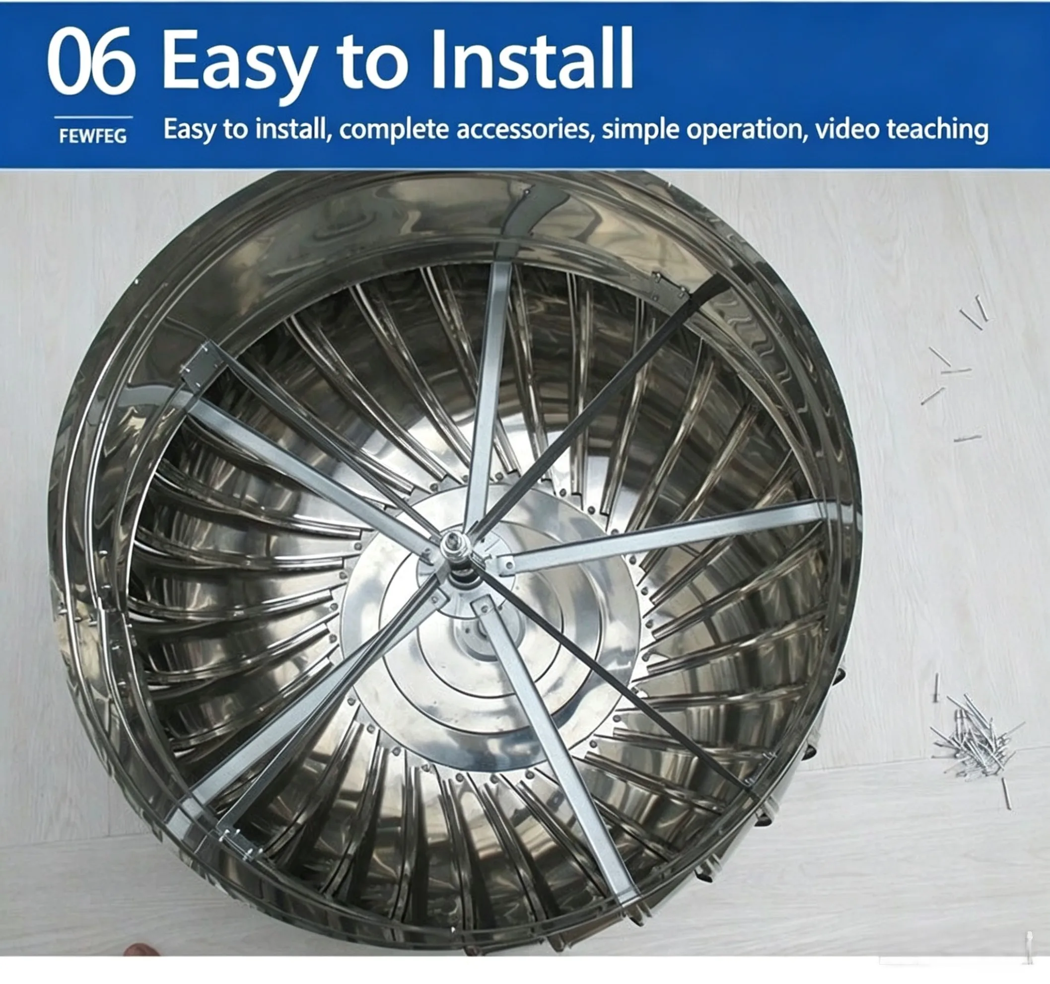 Turbo Adjustable Air Extractor, 500mm, Roof - detail 24