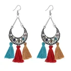 Hoop Earrings High Quality Wholesale Women's Colorful Charm Hoop Earrings Beaded Earrings