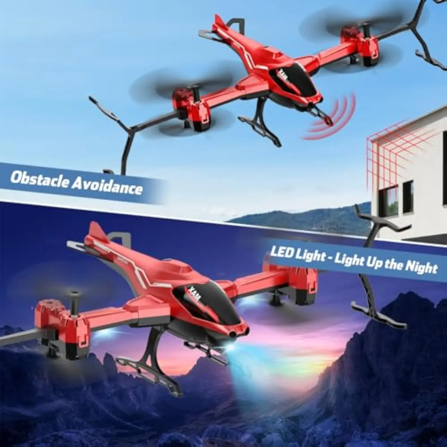 High Quality Height Hold Remote Control Quad Copter Obstacle Avoidance Folding Flying Drone RC Airplane Drone Toy