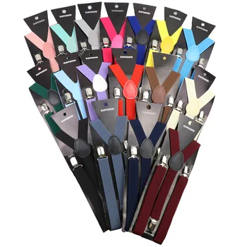 Men Women Soild Colorful Suspenders Y-Back Braces Adjustable Straps For Male Pants Shirt Girl Skirt Accessories