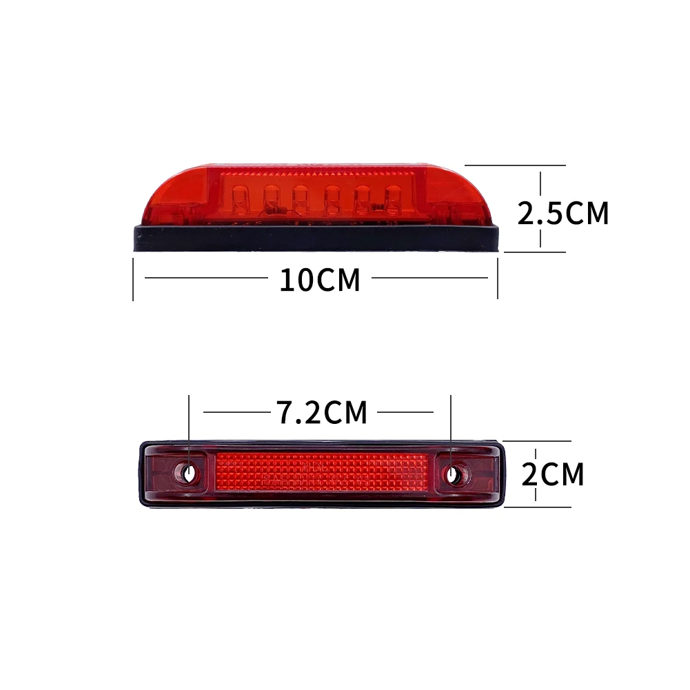 product 6led waterproof turn signal lamp truck warning strobe side marker light-34