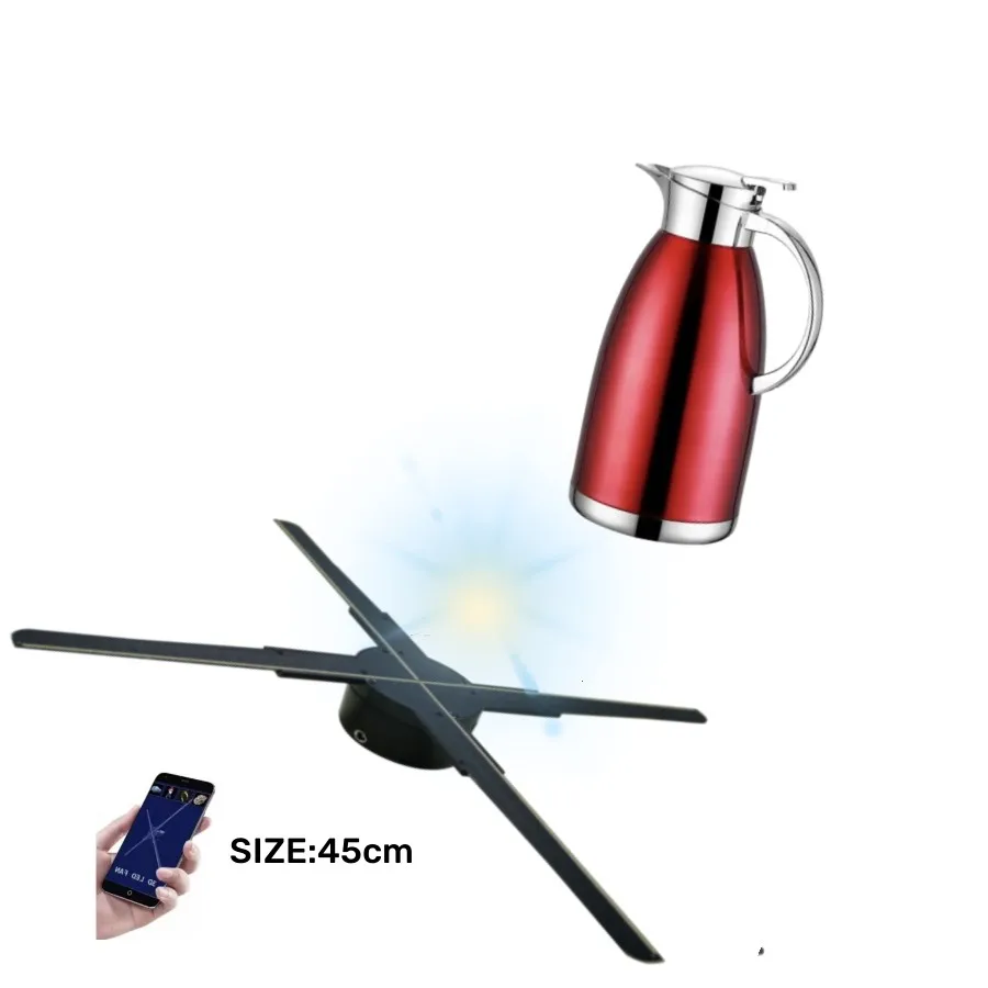 Mobile App Control 60cm Holographic Fan 3d Hologram Projector HD Good Advertising Animation Wall 3D Hologram Fan - Image 26