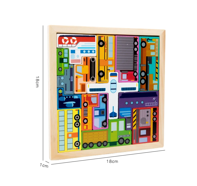 Montessori-Holz-Kleinkind-Puzzle-Spielzeug für 3- bis 4-Jährige, Tier-Puzzle-Brett, Formabgleich, Lernspielzeug, Fabrik