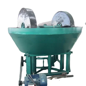 Small Scale Gold Mining Equipment Wet Pan Mill Round Mill Gold Round Mill Shipping to Zimbabwe