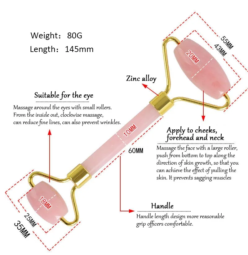 天然石翡翠ローラー翡翠フェイスマッサージスティッククリスタル翡翠
