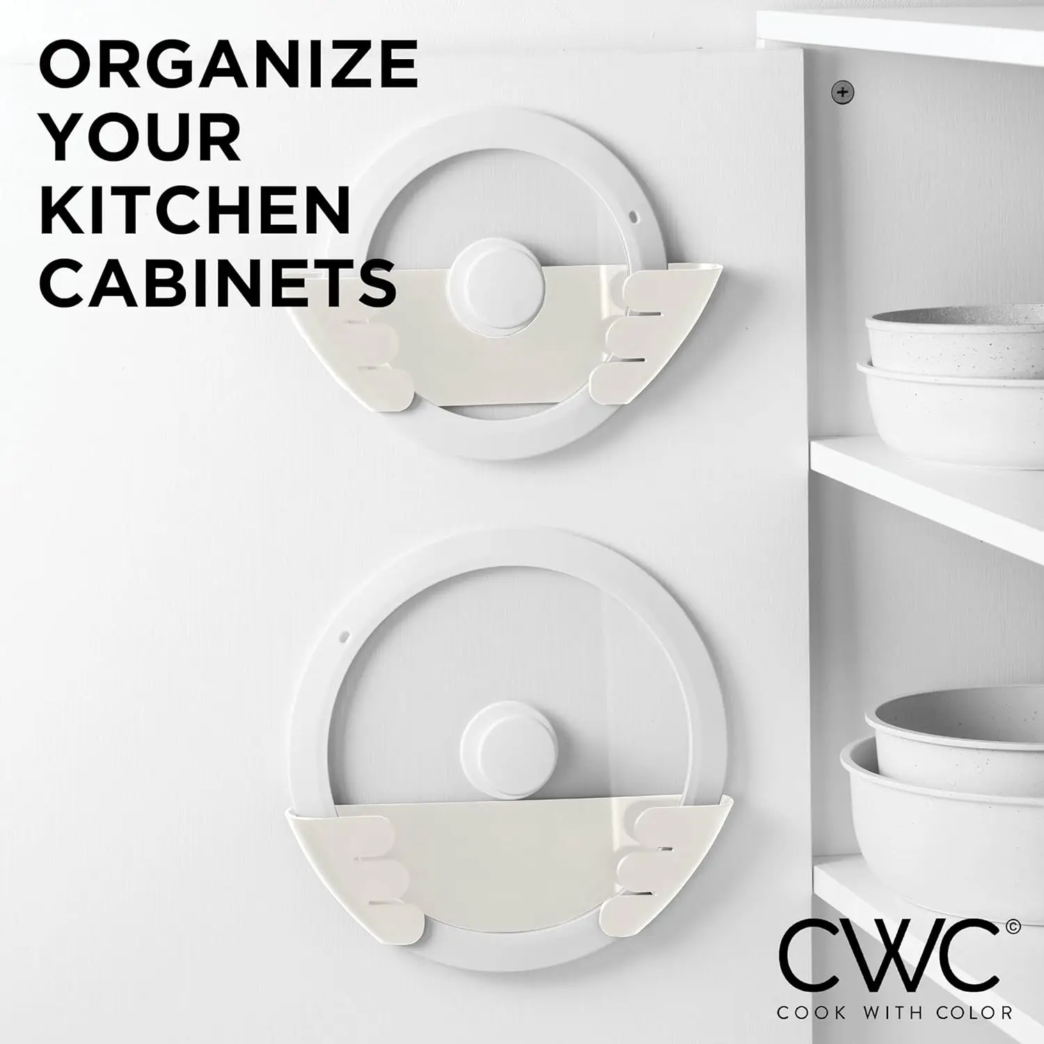 Custom Wall Mount Pots Holder For Kitchen Cupboard Pan Lids Organizers