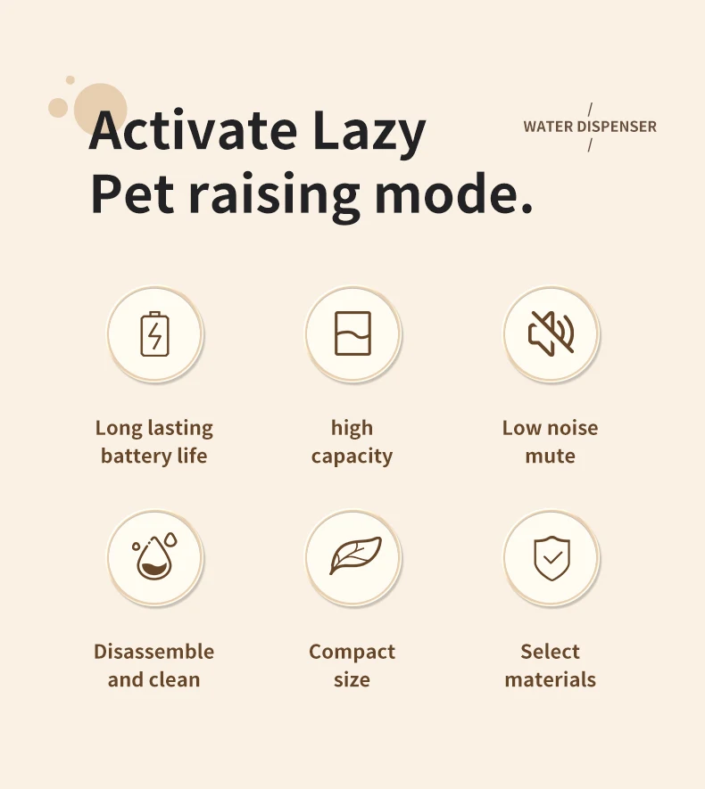 New Large Capacity Smart Pet Water Dispenser Low Noise Water Cycle Pet Cat and Dog Water Dispenser Easy to Clean Pet Products details