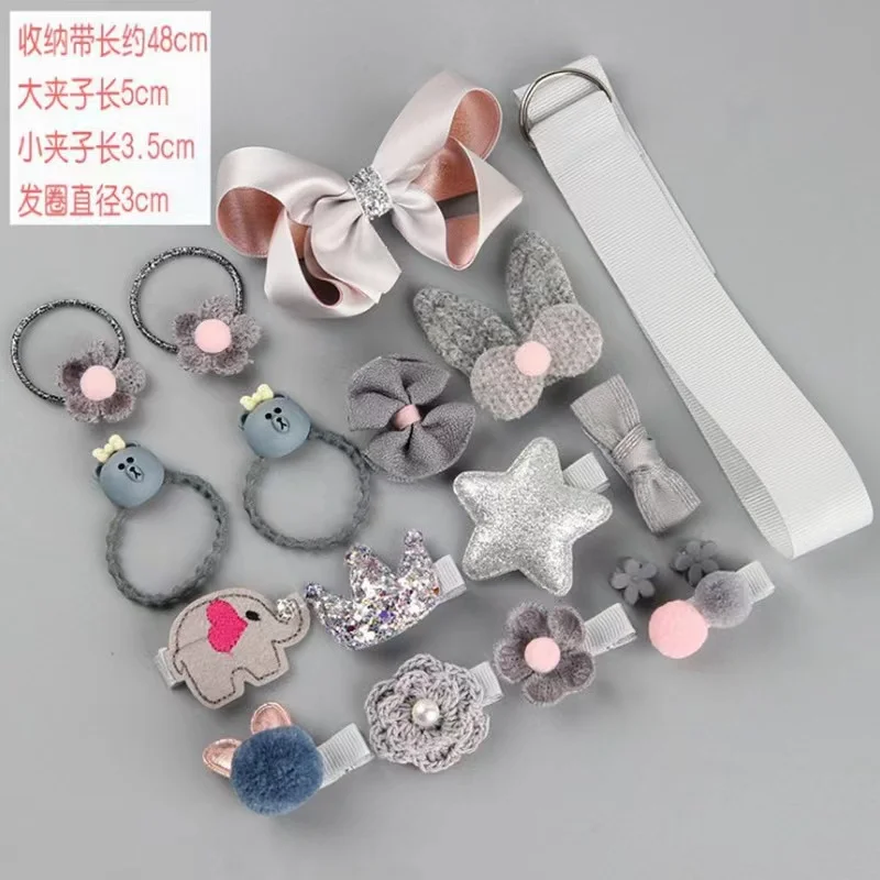 Wholesale HOT selling Korean lovely Princess Kids Hair Clips 18 pcs/sets with gift box packaging cute baby hair accessories