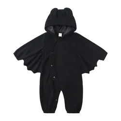 Autumn and winter baby romper Halloween bat hooded baby clothes little devil model crawling suit