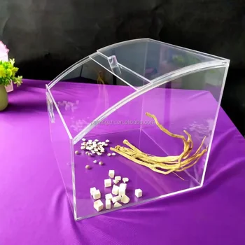 Transparent acrylic supermarket food box dust cover flip display box companion gift box