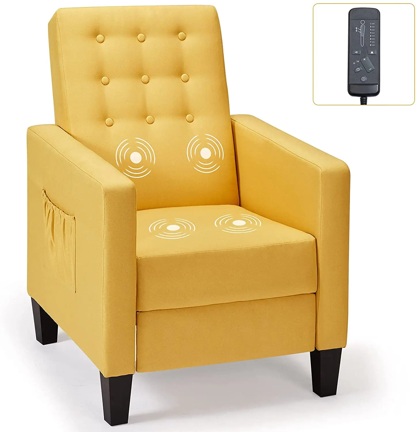 mustard yellow recliner chair