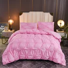 Popular And Hot Selling Pure Plain Color Fern Flower Craft 100% Polyester 3pcs Bedding Set