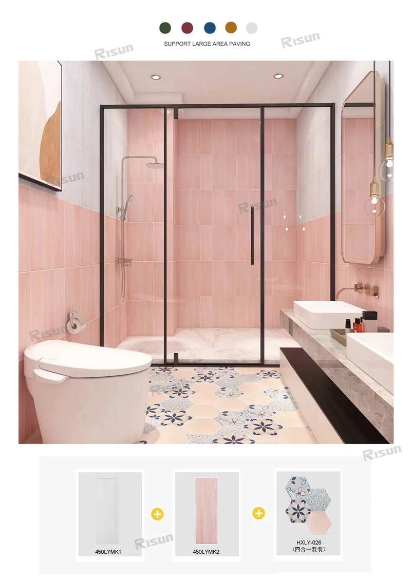 Dải Hoa Văn Xanh 150X450, Họa Tiết Nghệ Thuật, Nội Thất Phòng, Khách Sạn, Tàu Điện Ngầm, Gạch Lát Sàn Nhà Tắm, Nhà Bếp