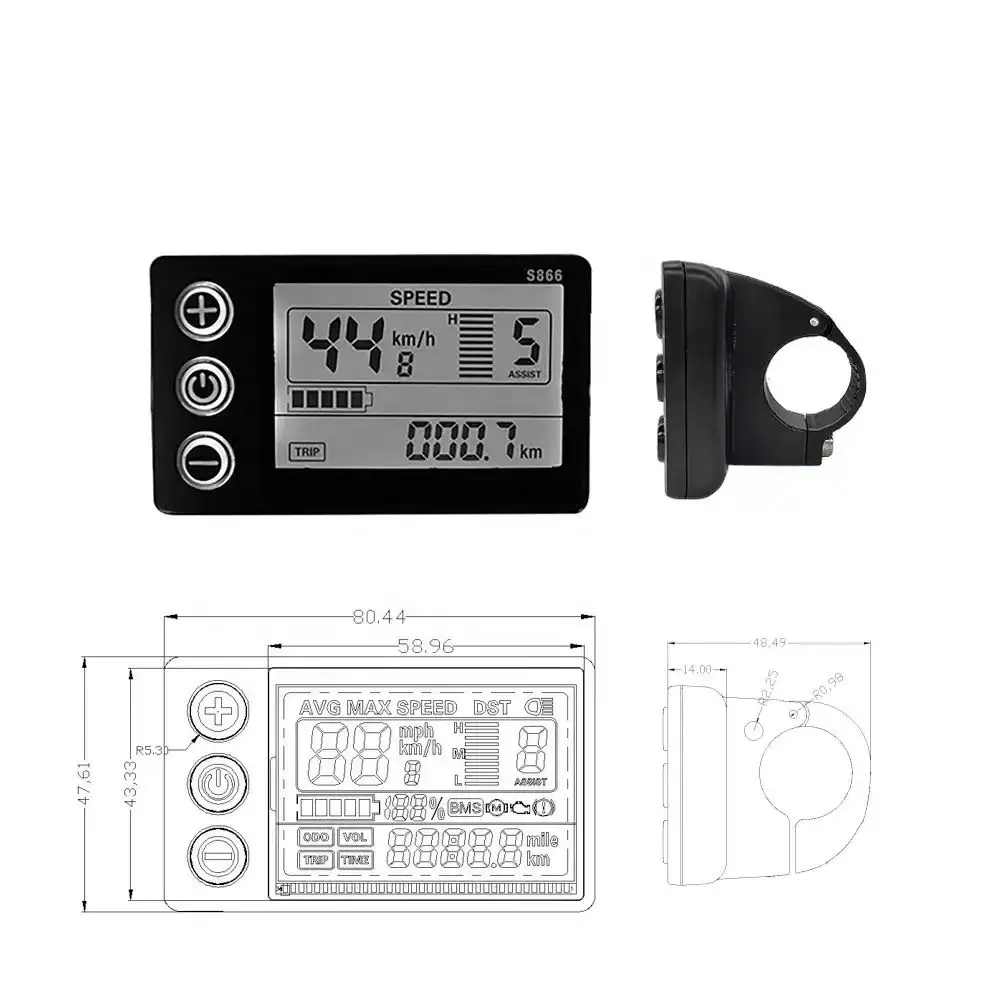 24V 36V 48V Electric Scooter Control Panel with LCD Display Plug Replacement for Kids' Scooter Accessories Parts