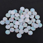 Factory Hot Wholesale OP17 White Synthetic Opal Cabochon Created Loose Stone Beads