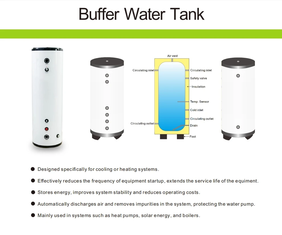 Tank for Heat Pump, 200, Stainless, Steel, DHW - detail 4