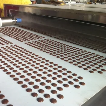 Automatic 600mm Chocolate Chips Chip Drop Production Line Chocolate Drops Making Depositing Line Machine