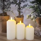 Candle New Flame 3D Black Wick Ivory Led Flickering Candle