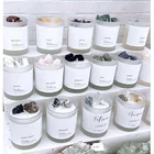 Candles Fancy Essential Soy Wax Flower Healing Perfume Infused Scented Private Label Luxury Crystal Candles