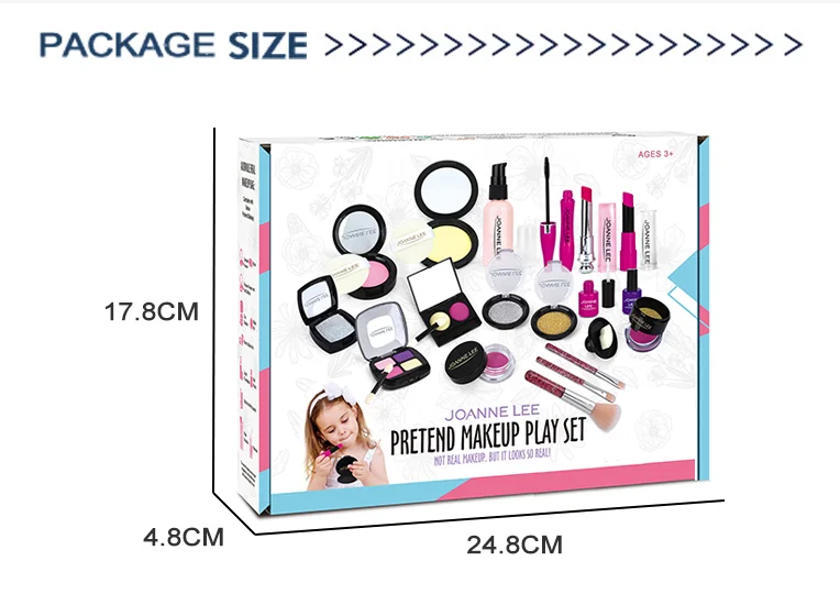 Kid Pretend Beaty Makeup Cosmetic Make Up Game Toy Play Set Real Makeup Girls Beauty Set Toy Fancy Plastic Makeup Purse