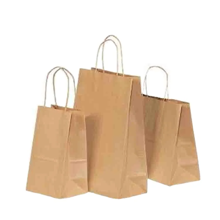 8" x 8" 100x Brown Kraft Flat Paper Bags Brown Food Grocery Sandwich Bags 