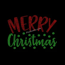 Bling Rhinestone Christmas Theme Design Rhinestone Transfer of Clothes