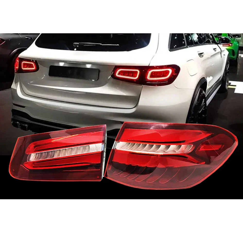product led taillight for mercedes benz glc class w253 2016 2019 red led tail light rear lamp rear lights plug and play-7