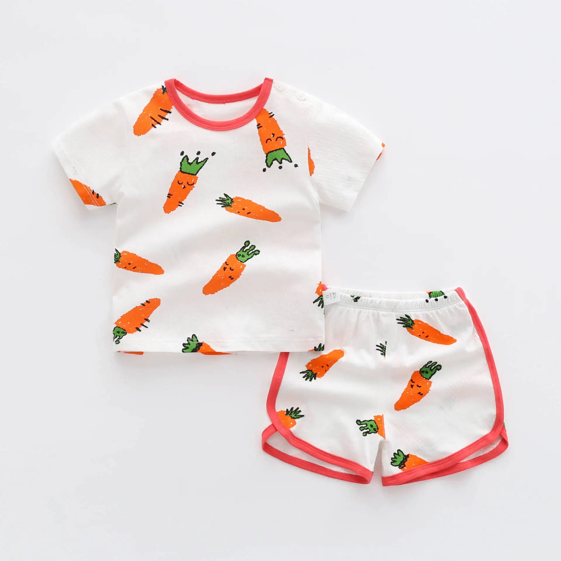 manufacturer wholesale kids t shirt set printing custom children t shirt short set 2 piece