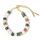 Big Bead Bracelet ZMZY Jewelry Natural Stone Bead Tie On Bracelet Forte Bead Glass Big Rainbow Bracelet