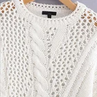 Top Tops Long Hollow Knitted Top Ladies' Tops Long Sleeve Loose Top