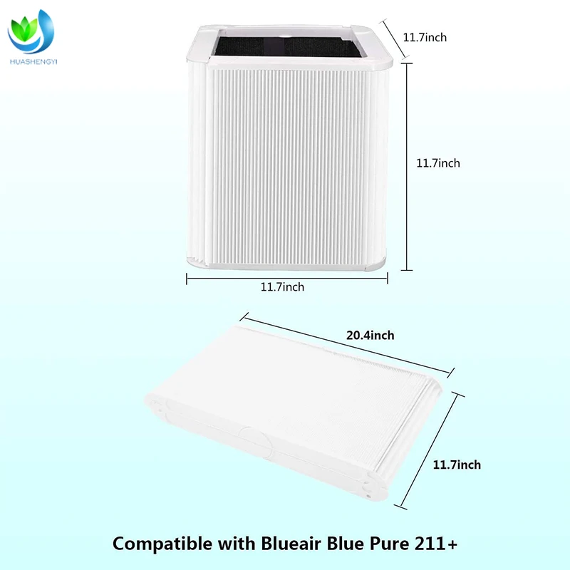 Factory Custom 211+ Foldable Activated Carbon H13 Air Filter Compatible With Blueair Blue Pure 211+ Air Purifier Filter details