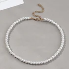 Pearl Jewelry Pearlpearl Elegant Faux Pearl Necklace Simple Clavicle Chain For Female Jewelry