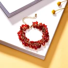 Stone Jewelry Boho High Quality Colorful Gravel Natural Stone Beaded Crystal Bracelet Jewelry For Women