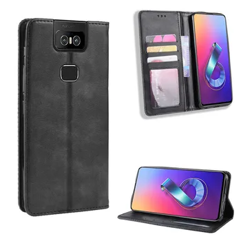 Magnetic Wallet Leather Phone Case For Asus Zenfone 6 ZS630KL
