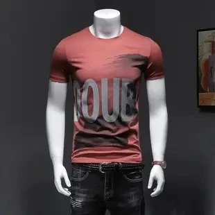 Manufacturers sell new printed men slim movement waterproof breathable short sleeve T-shirt