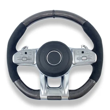 Interior Accessories Carbon Fiber Steering Wheel Wrapped For Alcantara for Mercedes-Benz E class C Class W205 W204 W212 W213