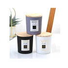 Candle Jars Candle Jars Creative Multi-Color Frosted Transparent Candle Jars With Wooden Lids Black Candle Jars