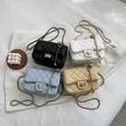 Women 2021 Luxury Simple Lock One-shoulder Diagonal Handbag Plaid Famous Designer Brand Bags Women