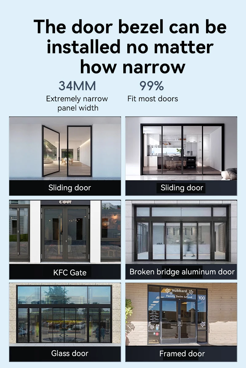 Qleung New Design S960 Waterproof Front Panel Smart Lock Tuya Wifi TTlock Digital Fingerprint Card Code Door Lock 2