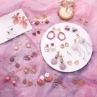 Flower Earings Mixed Model Korean Jewelry Fruit Simple Design Flower Pink Earings For Women 2021
