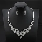 Jewelry Set Bride Wedding Jewelry Set Women's Zircon Necklace Earring Set Wedding Party Bridesmaid Jewelry