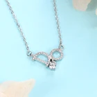 Silver Chain Ladies Classic Sterling Silver Thin Chain Alphabet Necklaces Wholesale Women Custom Name Pendant/