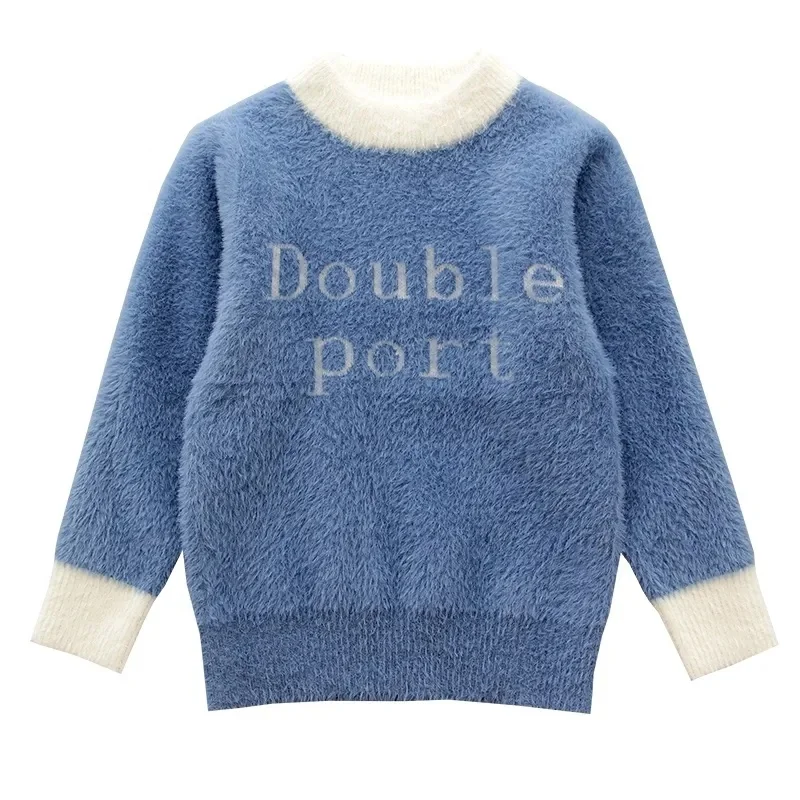 Autumn Winter Infant Toddler Children's Chunky Knit Vintage Pullover Girls Boys' Long Sleeve Loose Top Jumper Baby Sweater