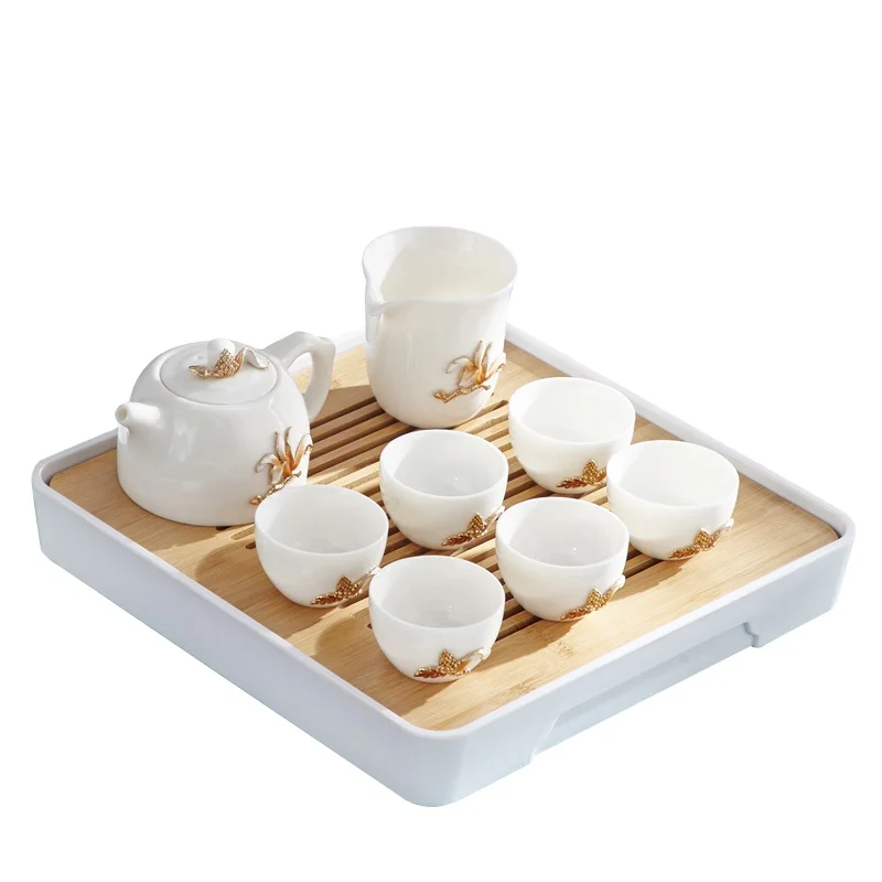 Travel teaset Ceramics Kung fu tea Table Tea set 1 teapot and 4 cup gift 